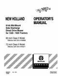 New Holland 914A Mid-Mount Side Discharge for 1320-1925 Operator Manual 86563077 PDF