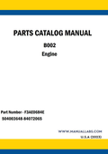 New Holland B002 Engine Parts Catalogue Manual F3AE0684E PDF