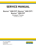 New Holland Boomer 3040 CVT, 3045 CVT, 3050 CVT Compact Tractor Service Manual 48080061 PDF