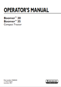 New Holland Boomer 30, 35 Compact Tractor Operator Manual 47605433 PDF