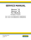 New Holland Boomer 35, 40, Tire 4B Compact Tractor Service Manual 48144022 PDF