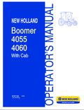 New Holland Boomer 4055,4060 Operator Manual 87477193 PDF