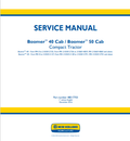 New Holland Boomer 40 Cab, 50 Cab Compact Tractor Service Manual 48017703 PDF