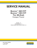 New Holland Boomer 46D CVT, 54D CVT Tier 4B Compact Tractor Service Manual 47979815 PDF