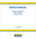 New Holland Boomer 54D CVT Tier 4B Compact Tractor Service Manual 48017704 PDF