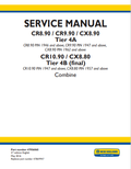 New Holland CR8.90, CR9.90, CX8.90 Tire4A CR10.90, CX8.80 Tire 4B Combine Service Manual 47956065 PDF