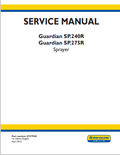New Holland Guardian SP.240R, SP275R Sprayer Service Manual 47377943 PDF