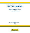 New Holland LM5.25, LM6.28, Tire 4 Telescopic Handler Service Manual 47712955 PDF