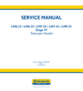 New Holland LM6.32, LM6.35, LM7.35, LM7.42, LM9.35 Stage 4 Telescopic Handler Service Manual 51425742 PDF