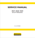 New Holland M427, M428, M429 Telehandlers Service Manual 87755802D PDF