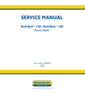 New Holland Roll Belt 150, 180 Round Baler Service Manual 47546458 PDF