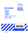 New Holland T2310, T2320, T2330 Repair Manual 87491391 PDF