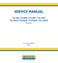 New Holland T4.75F, T4.85F, T4.95F, T4.105F, T4.75LP, T4.75LP, T4.85LP, T4.95LP, T4.105LP Tractor Service Manual 47888360 PDF