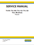 New Holland T4.90, T4.100, T4.110, T4.120 Tire 4B Tractor Operator Manual 47878245 PDF