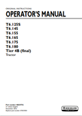 New Holland T6.125S, T6.145, T6.155, T6.165, T6.175, T6.180 Tire 4B Tractor Operator Manual 48039792 PDF