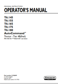 New Holland T6.145, T6.155, T6.165, T6.175, T6.180 AutoCommand Tractor Operator Manual 51550699 PDF