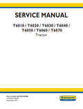 New Holland T6010, T6020, T6030, T6040, T6050, T6060, T6070 Tractor Service Manual 84276574ANA PDF