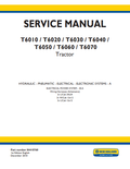New Holland T6010, T6020, T6030, T6040, T6050, T6060, T6070 Tractor Service Manual 84410760 PDF