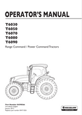 New Holland T6030, T6050, T6070, T6080, T6090 Operator Manual 84590566 PDF