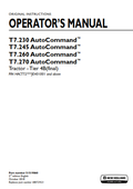 New Holland T7.230, T7.245, T7.260, T7.270 Auto Command Tractor Operator Manual 51519060 PDF