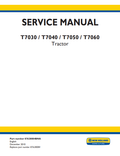 New Holland T7030, T7040, T7050, T7060 Tractor Service Manual 87628084BNA PDF