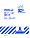 New Holland TC18, TC21, TC21D Repair Manual 86590939 PDF