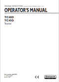 New Holland TC40D, TC45D Operator Manual 86627597 PDF