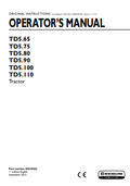 New Holland TD5.65, TD5.75, TD5.80, TD5.90, TD5.100, TD5.110  Tractor Operator Manual 84530242 PDF