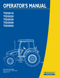 New Holland TD5010, TD5020, TD5030, TD5040, TD5050 Operator Manual 84314489 PDF