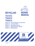 New Holland TN75FA, TN85FA, TN95FA Tractor Repair Manual 87051830 PDF