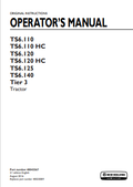 New Holland TS6.110, TS6.110HC, TS6.120, TS6.120HC, TS6.125, TS6.140 Tire 3 Tractor Operator Manual 48042567 PDF