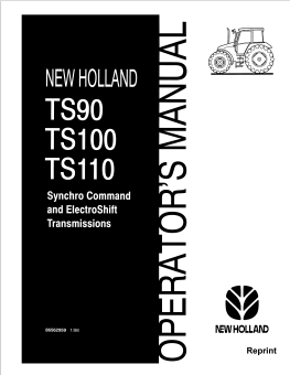 New Holland TS90, TS100, TS110 Operator Manual 86562959 PDF