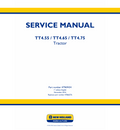 New Holland TT4.55, TT4.65, TT4.75 TRACTOR 47969434 Service Manual PDF