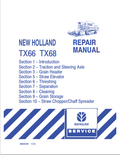 New Holland TX66, TX68 Combine Tractor Repair Manual 86603390 PDF