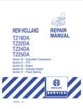 New Holland TZ18DA, TZ22DA, TZ24DA, TZ25DA Tractor Repair Manual 87350102 PDF