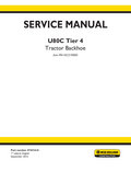 New Holland U80C Tier 4 Tractor Backhoe Service Manual 47441616 PDF