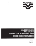New Holland Versatile 835 855 875 895 Tractor Operator Manual 42083542 PDF