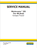New Holland Workmaster 25S Tire 4B Compact Tractor Service Manual 51421067 PDF