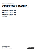 New Holland Workmaster 55, 65, 75 Tractor Operator Manual 51590514 PDF