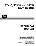 STX30, STX38 and STX46 Lawn Tractors Technical Manual TM11561 PDF