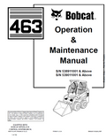 Bobcat 463 operation and maintenance Manual 6903710 PDF