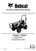 Bobcat CT1021, CT1025 Compact Tractor Operation & Maintenance Manual 7371511 PDF