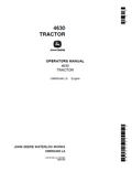John Deere 4630 Tractors Operator Manual OMR65495 PDF