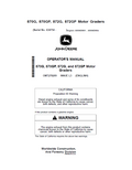 John Deere 870G, 870GP, 872G, 872GP Motor Graders Operator Manual OMT278209 PDF
