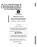 John Deere Side and Rear Discharge Mower Decks for Front Mount Mowers Operator Manual OMTCU33446 PDF