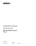 Kobelco Machine Hydraulic Excavator Ed160-3 Blade Runner Tier 4 Operator Manual PDF