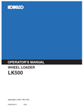 Kobelco Machine Wheel Loader LK500 (II) Operator Manual PDF