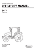 New Holland T4.75 Tractor Operator Manual 84571289 PDF