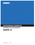 KOBELCO MARK IV HYDRAULIC EXCAVATOR SERVICEMAN HANDBOOK MANUAL PDF