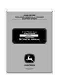 Technical manual cover for John Deere Z-Trak Estate Series equipment on a white background
